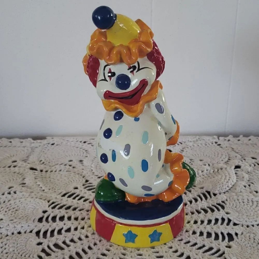 Vintage Child's Plastic Clown Bank